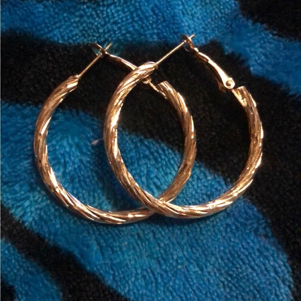 Gold hoop earrings